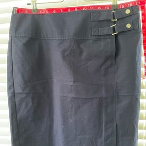 Straight cotton skirt